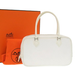 Hermes Plume Elan 20 Epsom Leather White L Stamped Handbag 1625 HERMES