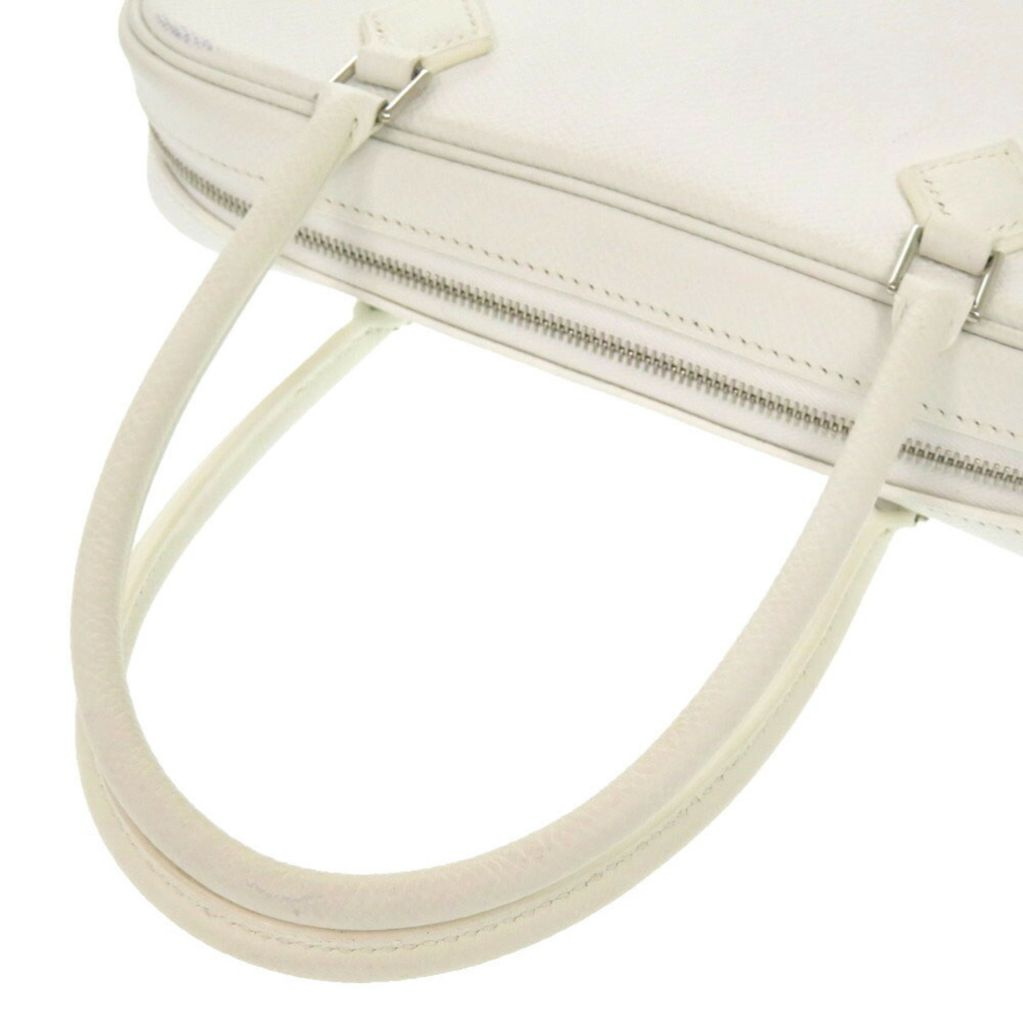 Hermes Plume Elan 20 Epsom Leather White L Stamped Handbag 1625 HERMES