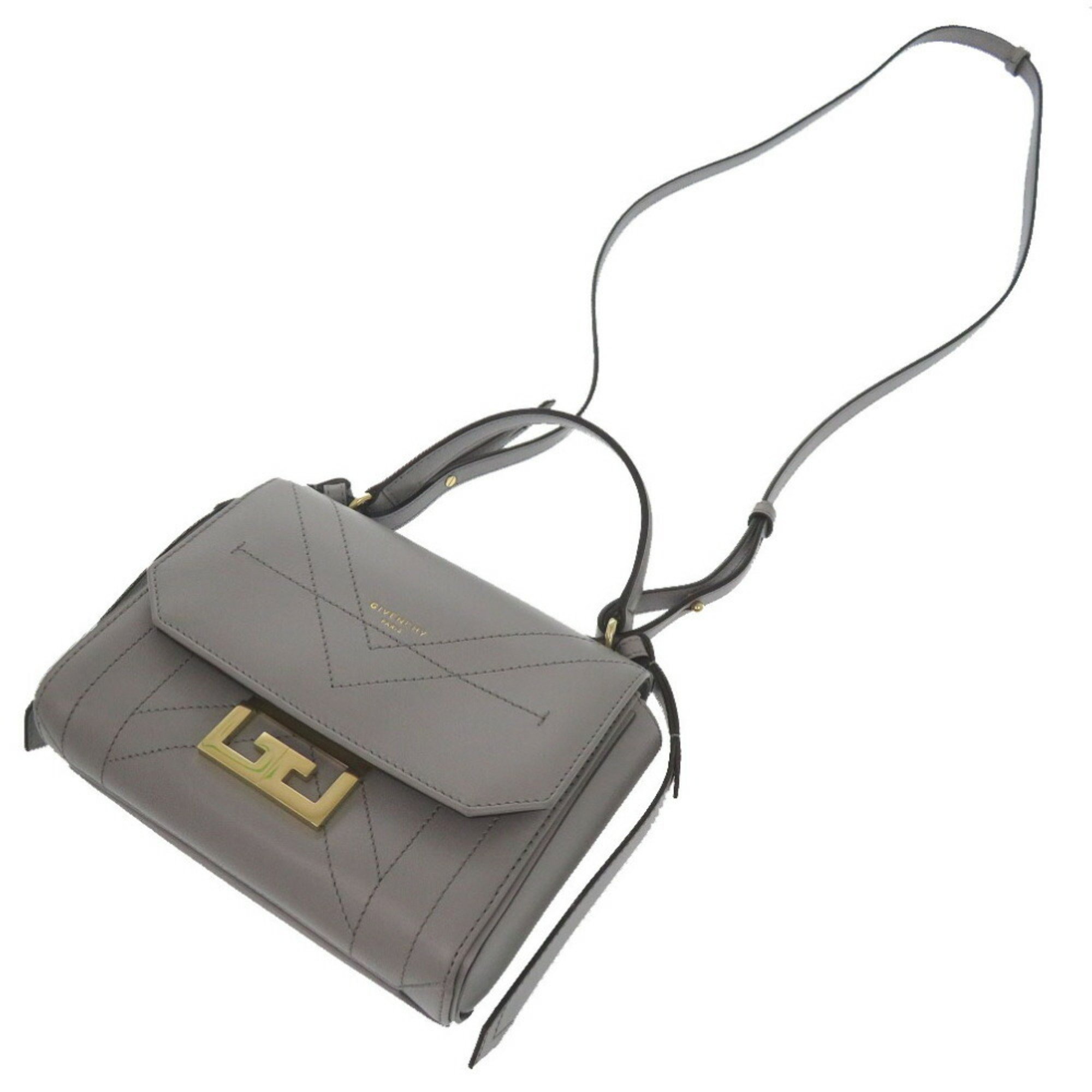 Givenchy Eden Small Leather Grey Handbag 1974GIVENCHY