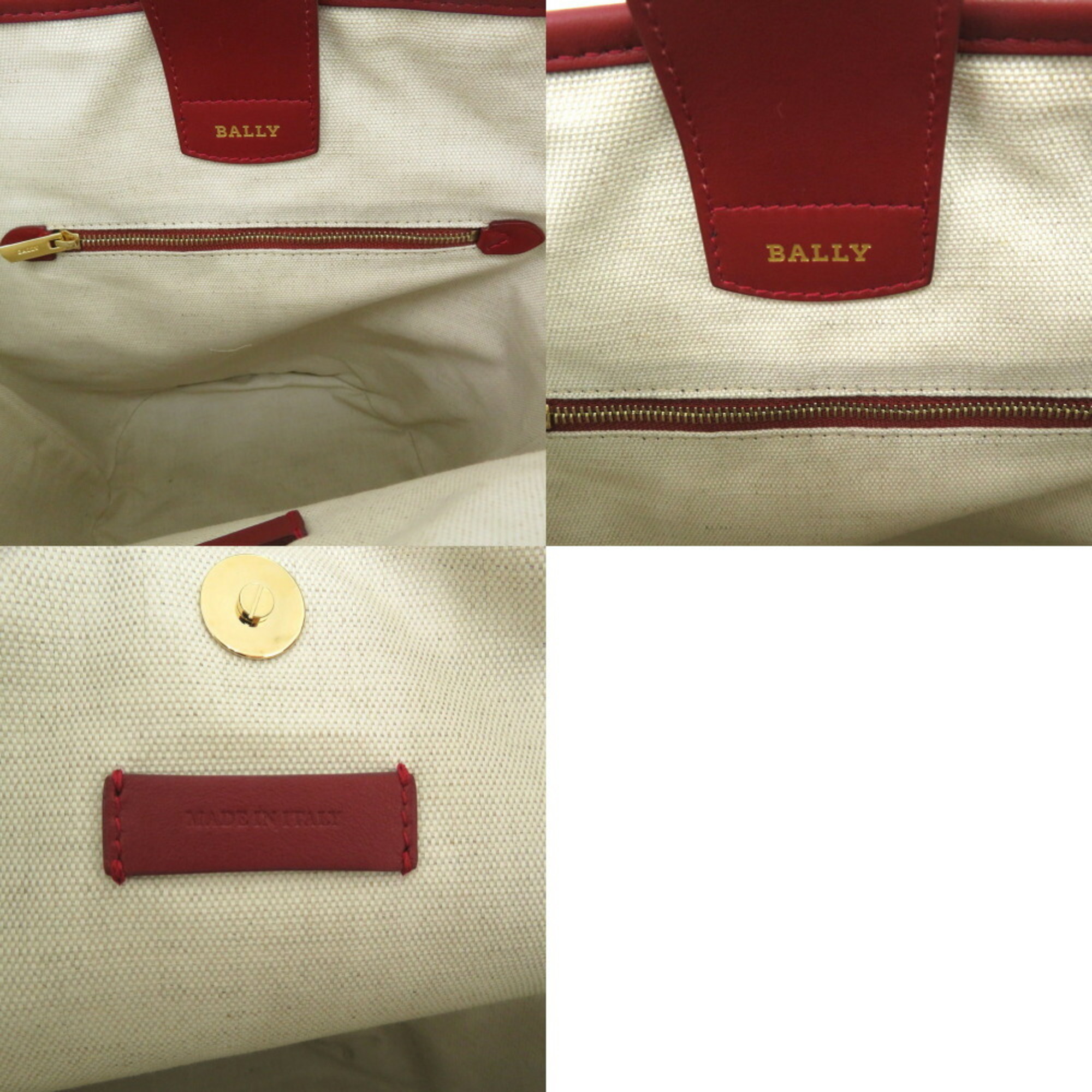 BALLY shoulder bag denim canvas blue red 1127