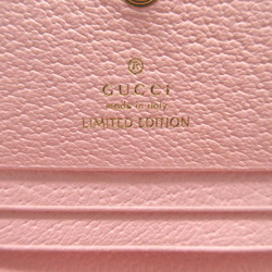 Gucci Flora 577347 Compact Wallet Canvas Leather Pink Bi-fold 0341GUCCI