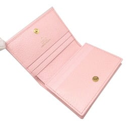 Gucci Flora 577347 Compact Wallet Canvas Leather Pink Bi-fold 0341GUCCI