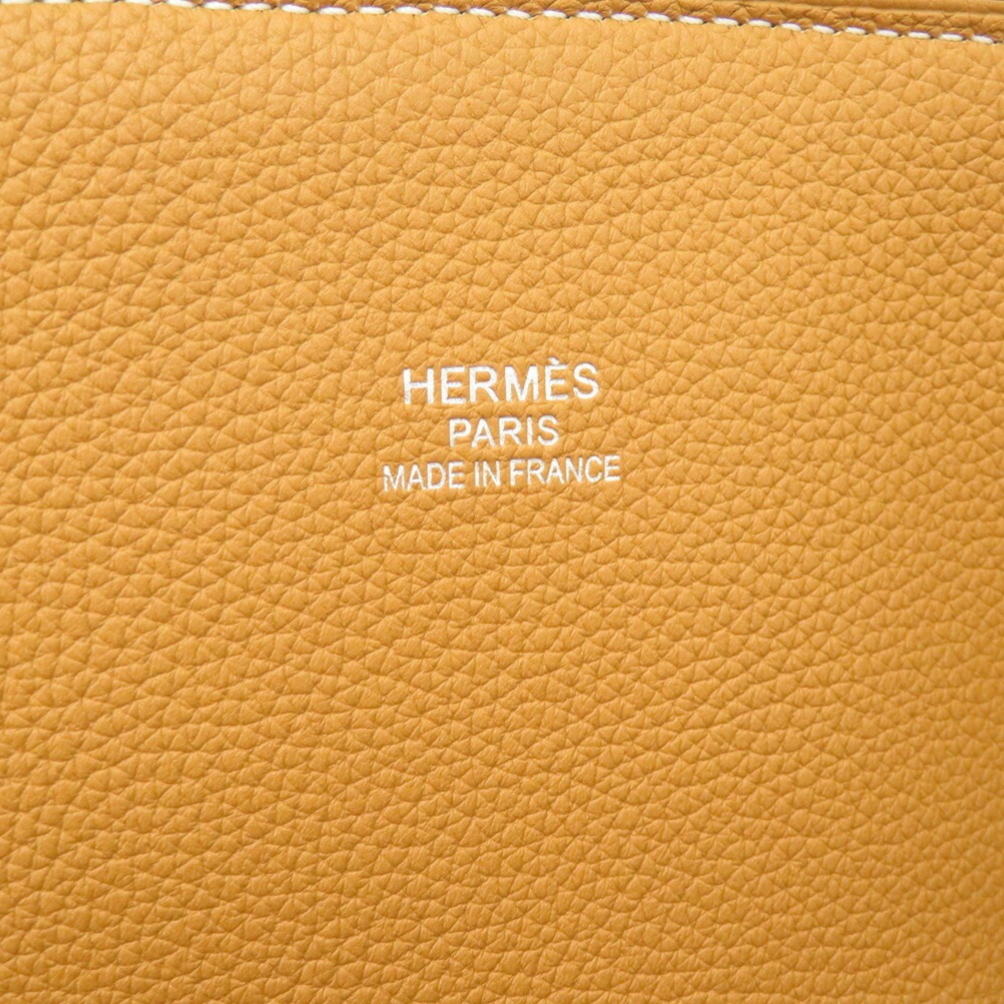 Hermes Bolide Relax 45 Taurillon Novillo Natural Sable Y Stamp Handbag 1352 HERMES