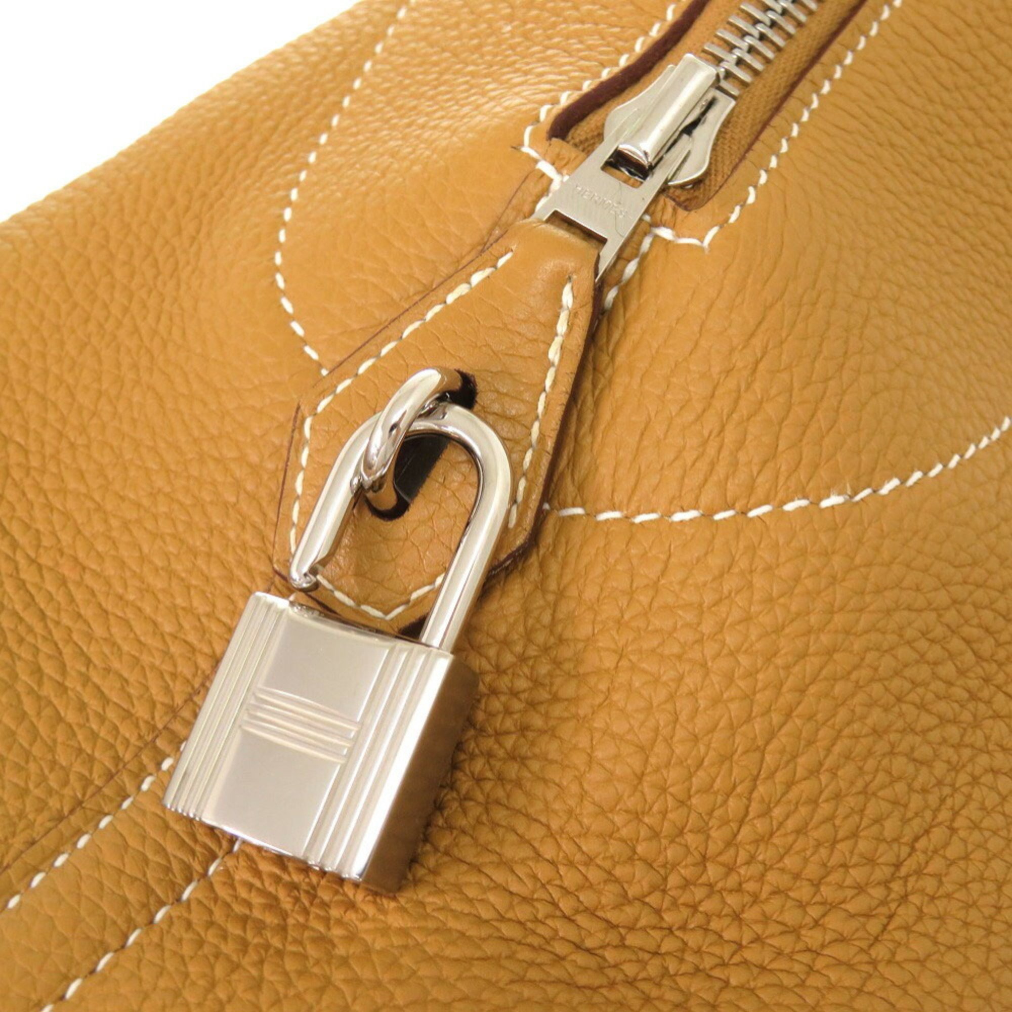 Hermes Bolide Relax 45 Taurillon Novillo Natural Sable Y Stamp Handbag 1352 HERMES