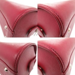 Burberry Nova Check Leather Red Handbag 1444BURBERRY