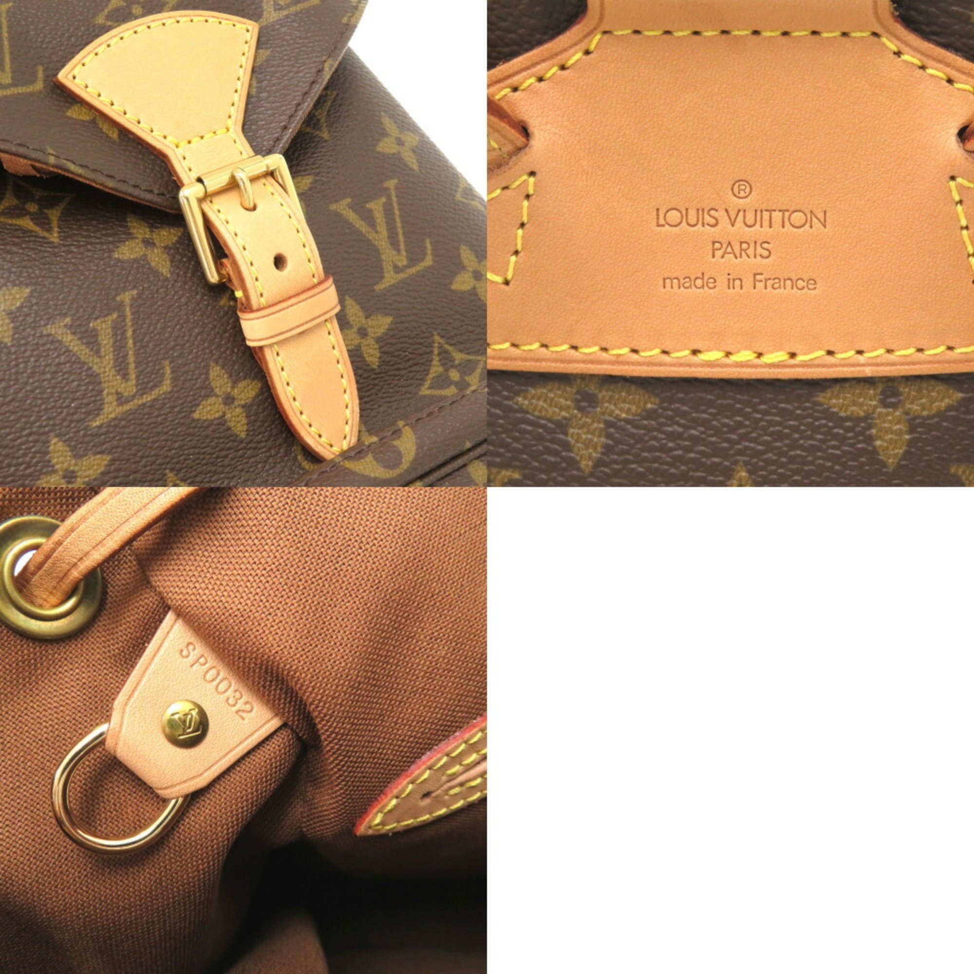 Louis Vuitton Montsouris MM Monogram M51136 Rucksack Backpack 0224 LOUIS VUITTON