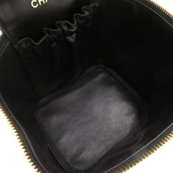 Chanel Caviar Skin Black No. 4 Coco Mark Vanity Bag Handbag 0547 CHANEL