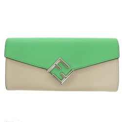 Fendi FF Diamonds Continental Wallet DIAMONDS CONTINENTAL WALLET Leather Green White Light Long 1135FENDI