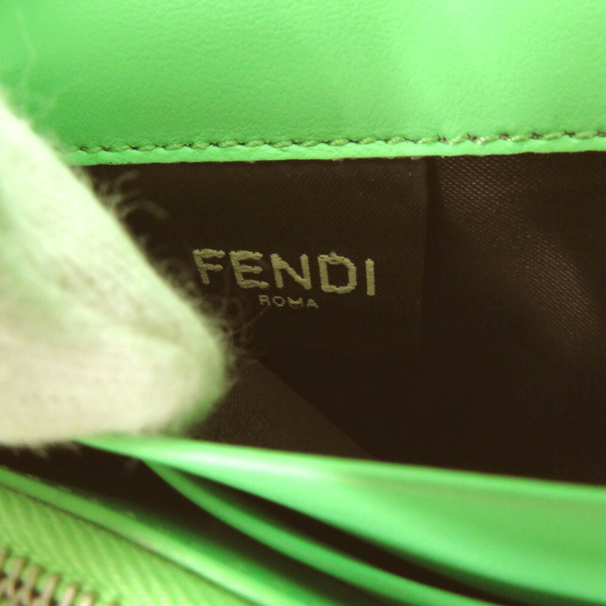 Fendi FF Diamonds Continental Wallet DIAMONDS CONTINENTAL WALLET Leather Green White Light Long 1135FENDI