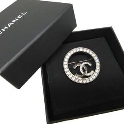 Chanel Coco Mark C21K Round Rhinestone Metal Brooch 0969CHANEL