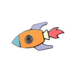 Hermes Space H Metal Multicolor Orange Serie Brooch Pin Badge 0523HERMES