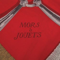 Hermes Carre Gean 140 MORS A JOUETS Horse Bit Cashmere/Silk ROUGE Grey Camel Red Scarf Muffler 0229HERMES