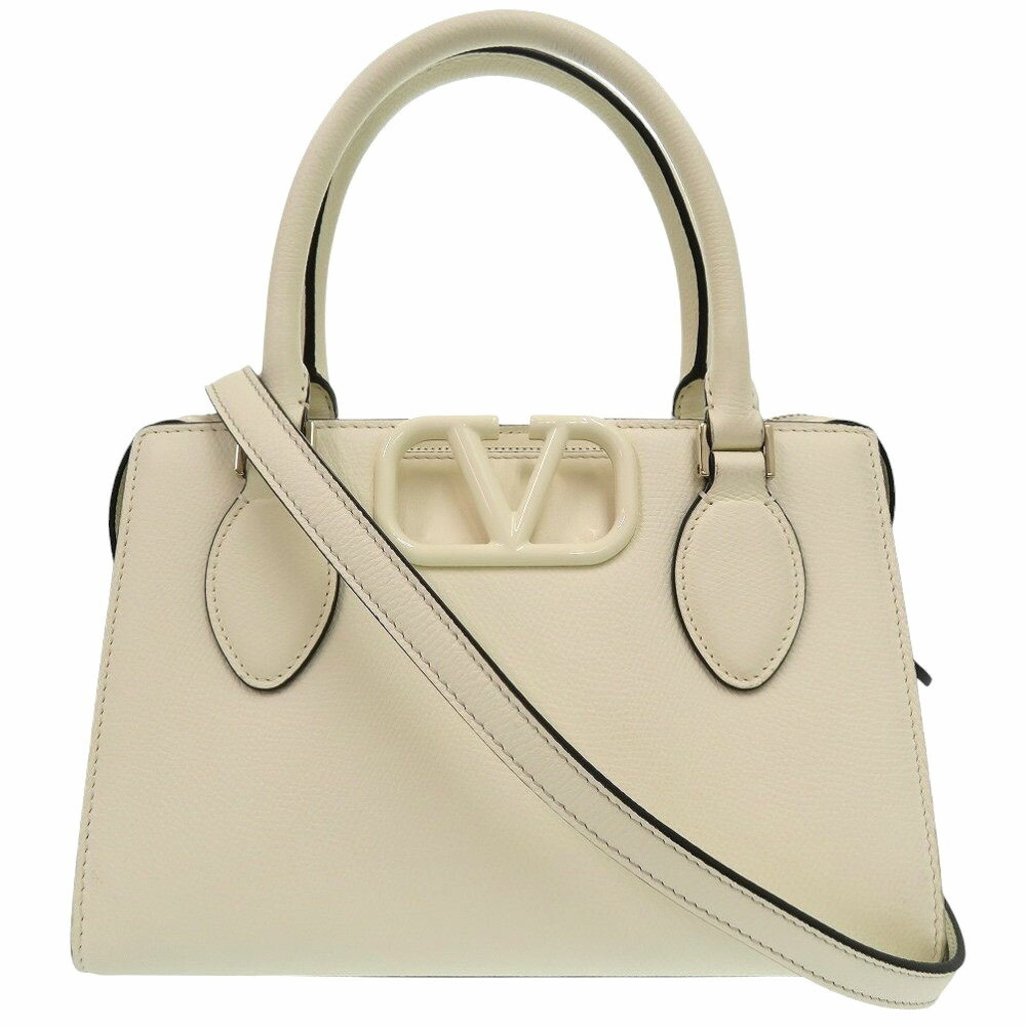 Valentino Garavani V-Sling Handbag Leather Ivory 0250Valentino