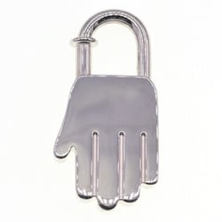 Hermes Padlock 2002 Limited Edition Hand Motif Silver Metal Key Kadena Ring Bag Charm ANNEE DE LA MAIN HERMES