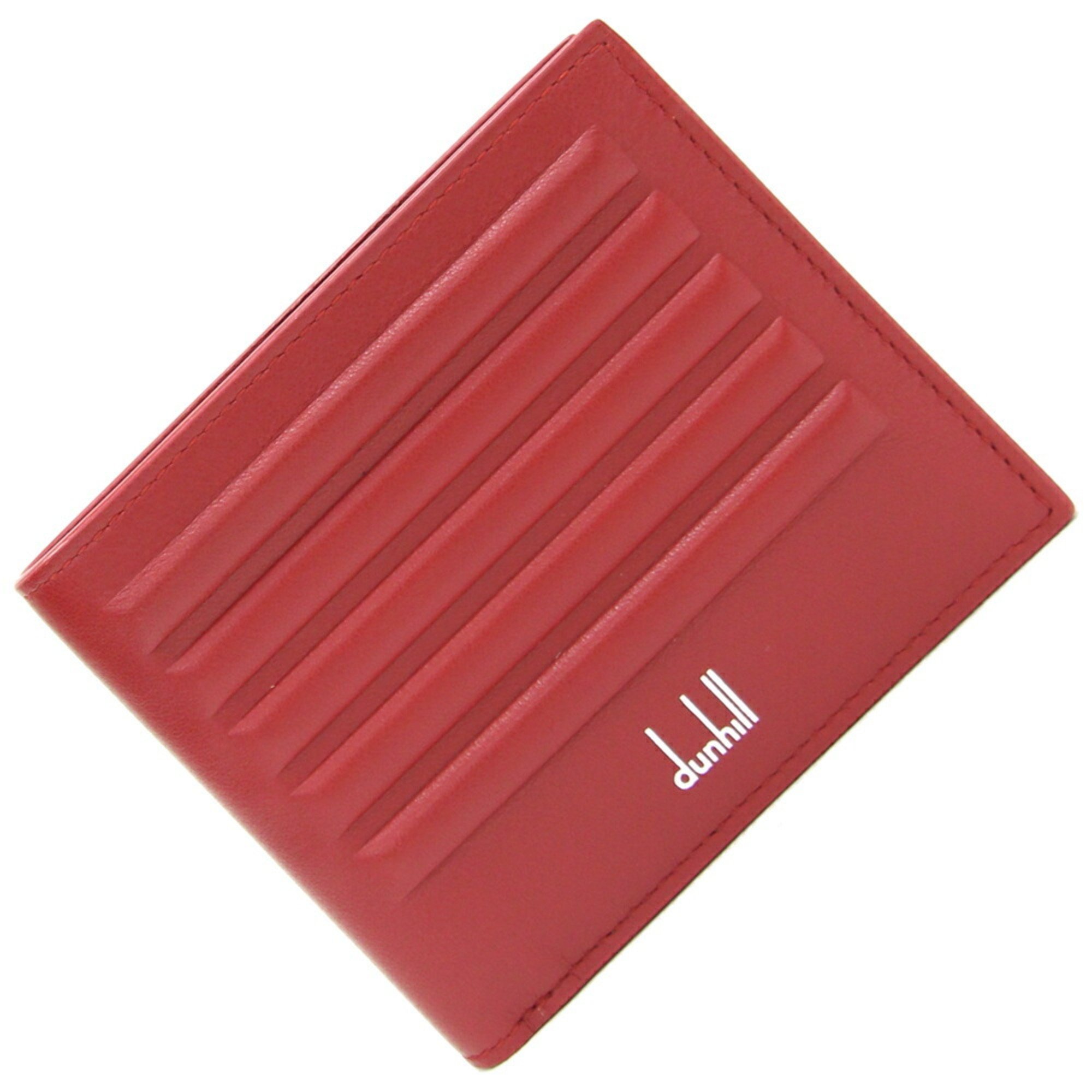 Dunhill Bi-fold Wallet GT 4CC & Coin Purse Billfold DU22R2320CC611 Red Leather Compact Folding Men's dunhill