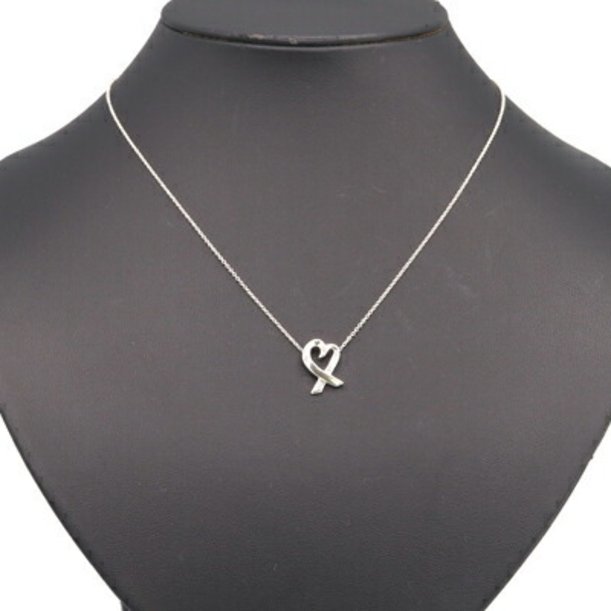 Tiffany Necklace Paloma Picasso Loving Heart SV Sterling Silver 925 Pendant Choker Women's TIFFANY & CO