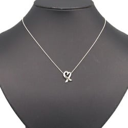 Tiffany Necklace Paloma Picasso Loving Heart SV Sterling Silver 925 Pendant Choker Women's TIFFANY & CO