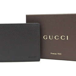 Gucci Bi-fold Billfold 273596 Dark Brown Leather No Coin Pocket Compact Wallet Men's GUCCI