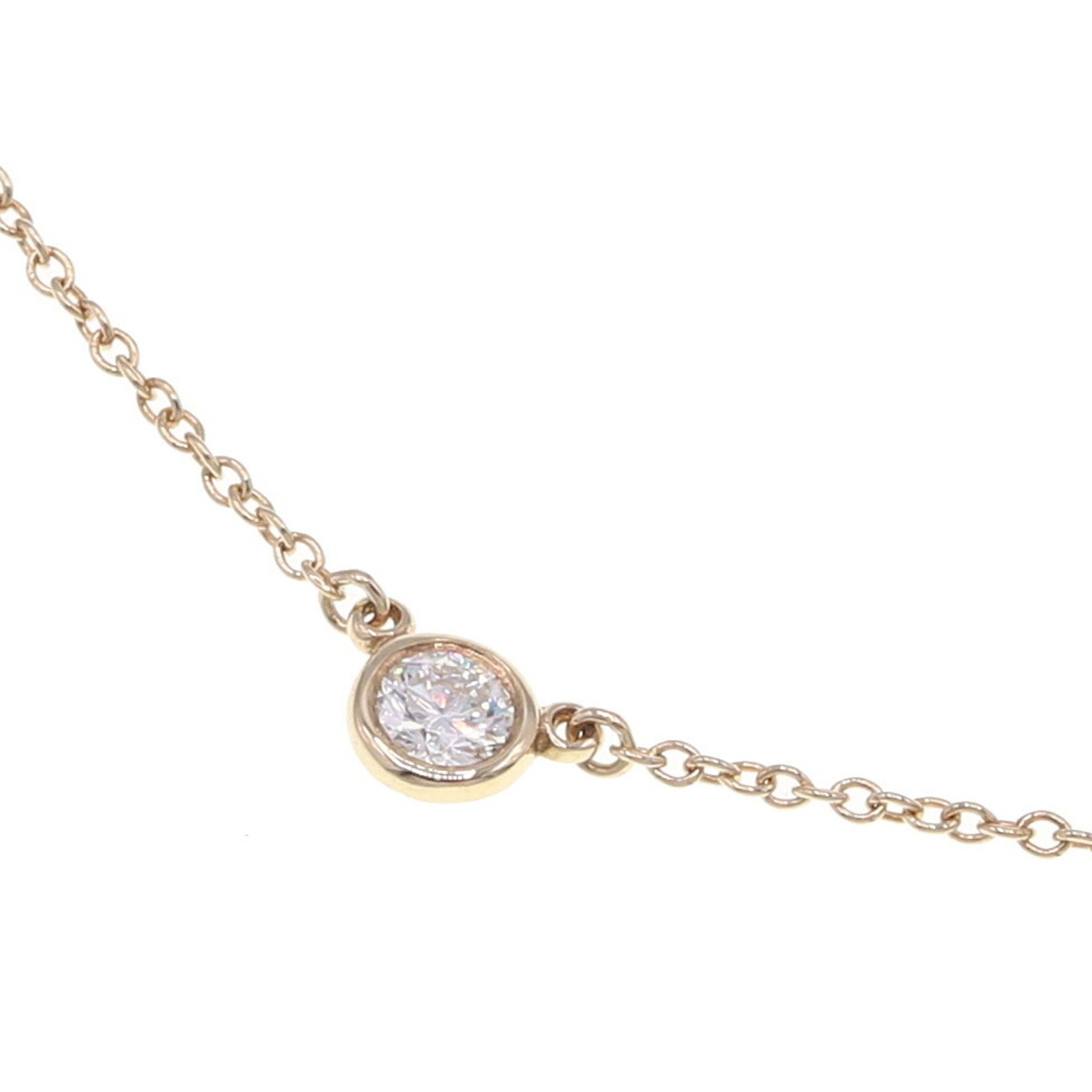 Tiffany Necklace Elsa Peretti Diamonds by the Yard Single Diamond Pendant Au750 YG Women's TIFFANY&Co.