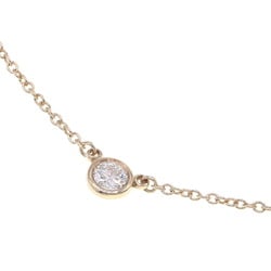 Tiffany Necklace Elsa Peretti Diamonds by the Yard Single Diamond Pendant Au750 YG Women's TIFFANY&Co.