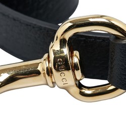 Gucci Interlocking G Small Medium Pet Lead Collar 2-Piece Set 692949/692943 Black Gold Leather Women's GUCCI