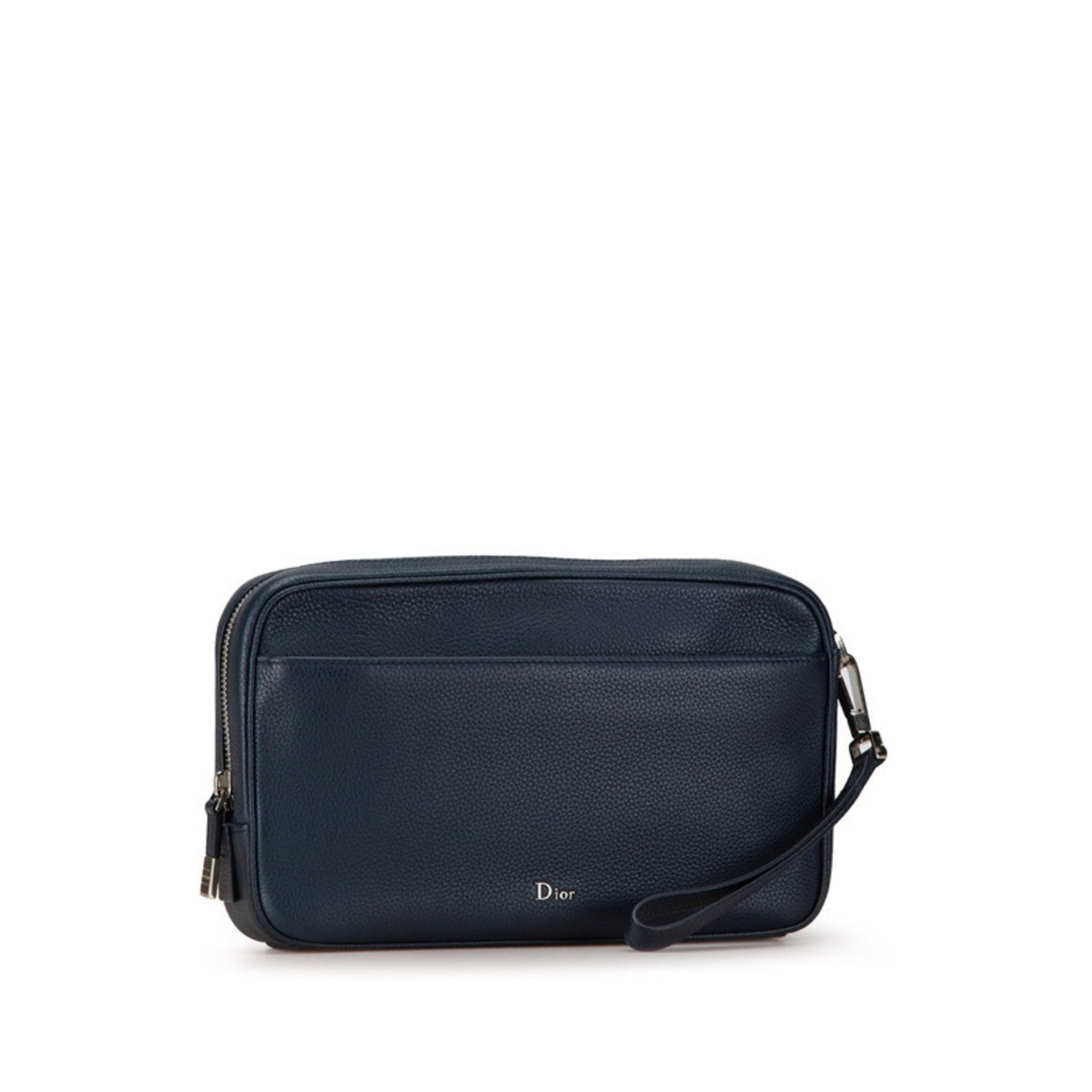 Christian Dior Dior clutch bag, second navy calf leather, women's