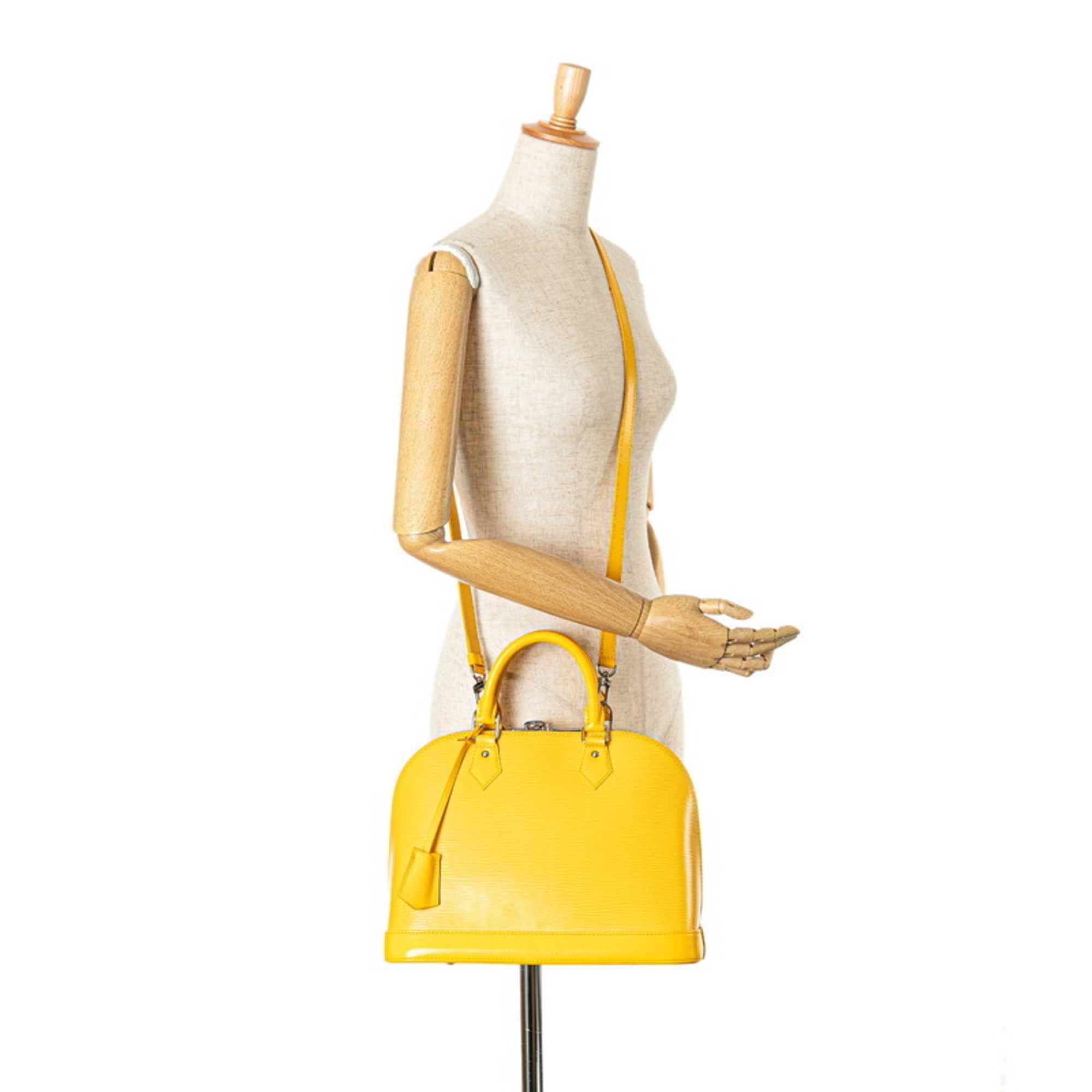 Louis Vuitton Epi Alma PM Handbag Shoulder Bag M40951 Mimosa Yellow Leather Women's LOUIS VUITTON