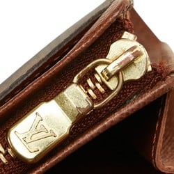 Louis Vuitton Monogram Portemonnay Bi-fold Wallet M61730 Brown PVC Leather Women's LOUIS VUITTON