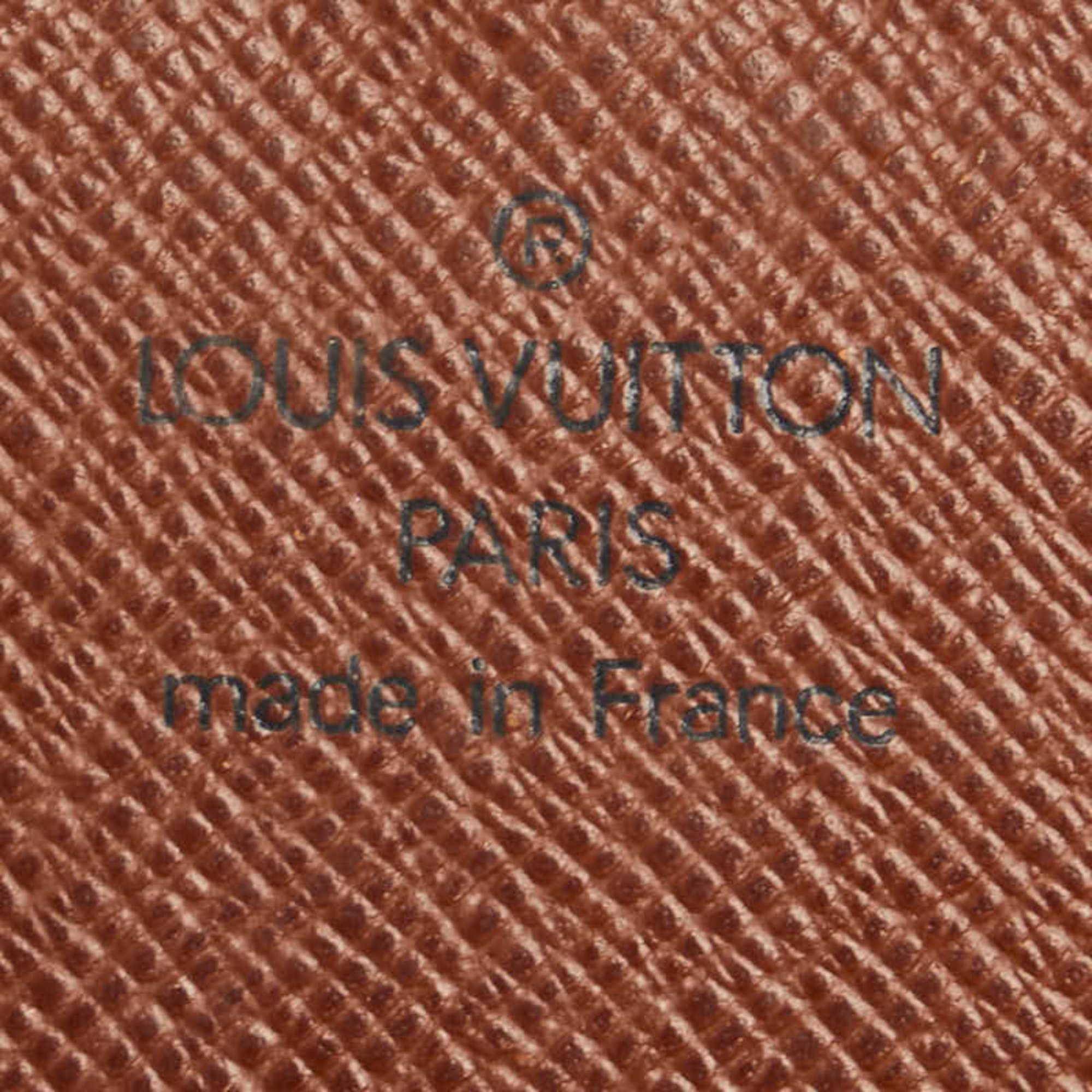 Louis Vuitton Monogram Portemonnay Bi-fold Wallet M61730 Brown PVC Leather Women's LOUIS VUITTON