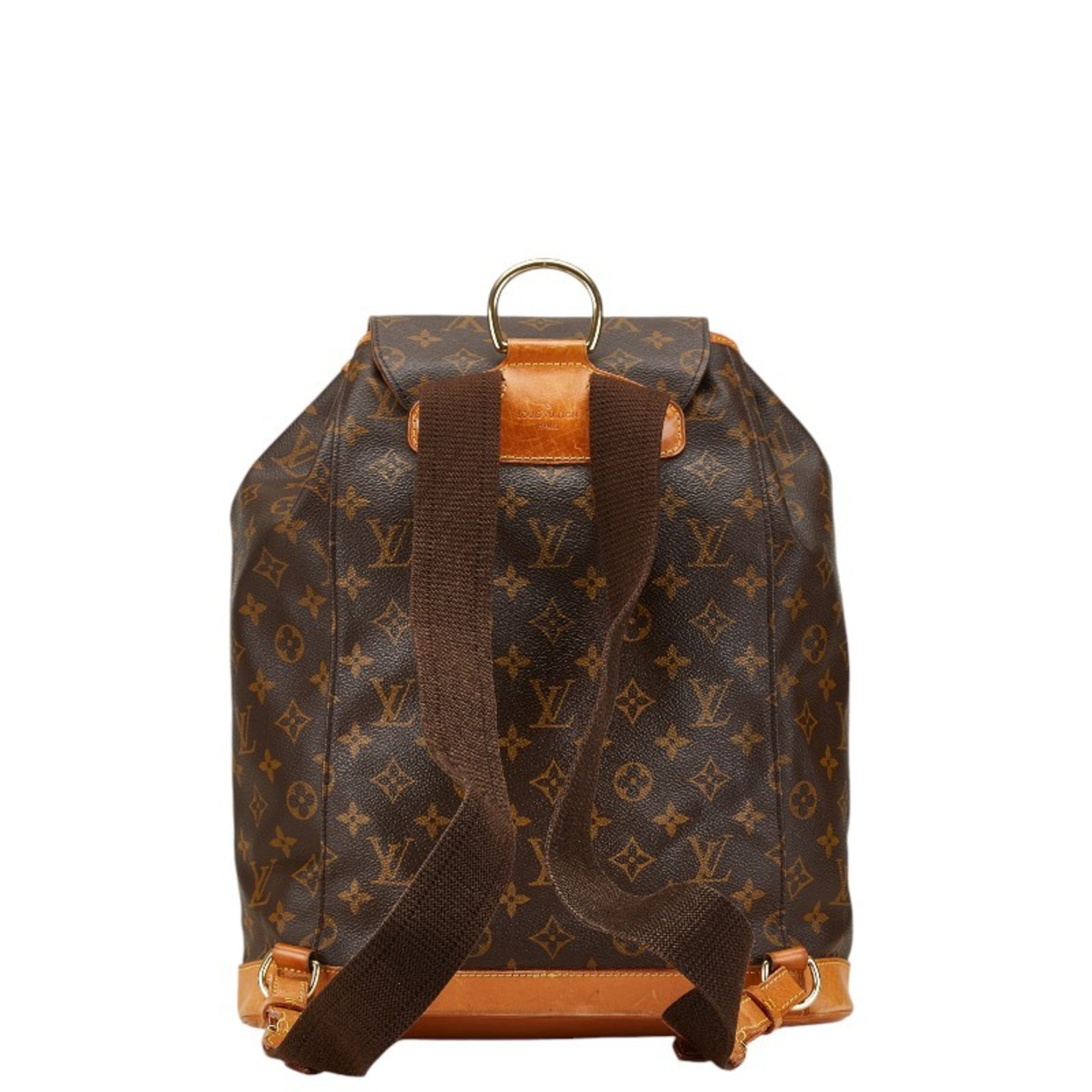 Louis Vuitton Monogram Montsouris GM Backpack M51135 Brown PVC Leather Women's LOUIS VUITTON