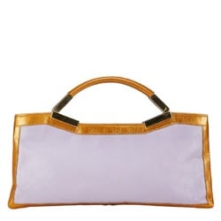 FENDI handbag purple gold leather ladies