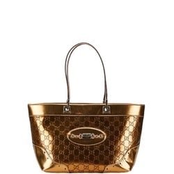 Gucci Guccissima Handbag Tote Bag 145993 Gold Leather Women's GUCCI