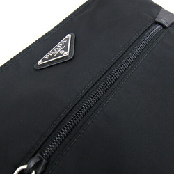 Prada Shoulder Bag 1BH716 Black Nylon No Gusset Triangle Men's Women's PRADA