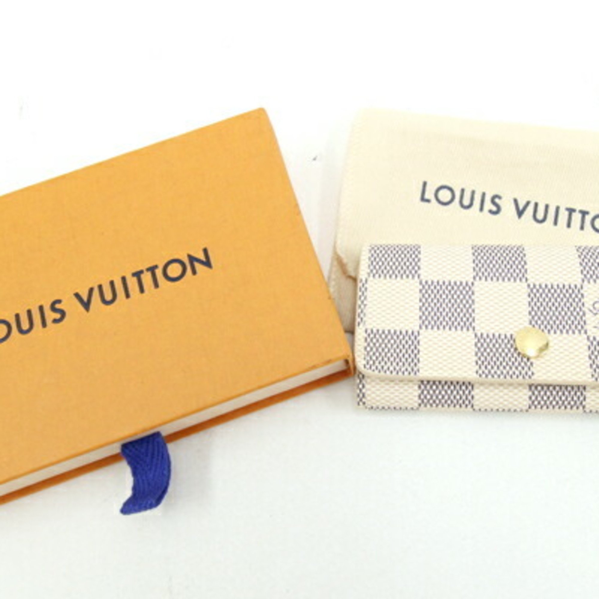 Louis Vuitton 4-ring key case Damier Azur Myrticle 4 N60386 Keys Women Men Unisex LOUIS VUITTON