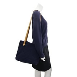 Hermes Tote Bag Amedaba Cabas de Poche Navy Natural Cotton Canvas Leather Long Shoulder Women's HERMES