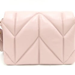 Miu Miu Miu Shoulder Bag 5BD213 Light Pink Leather Chain Women's Quilted Nappa MIUMIU