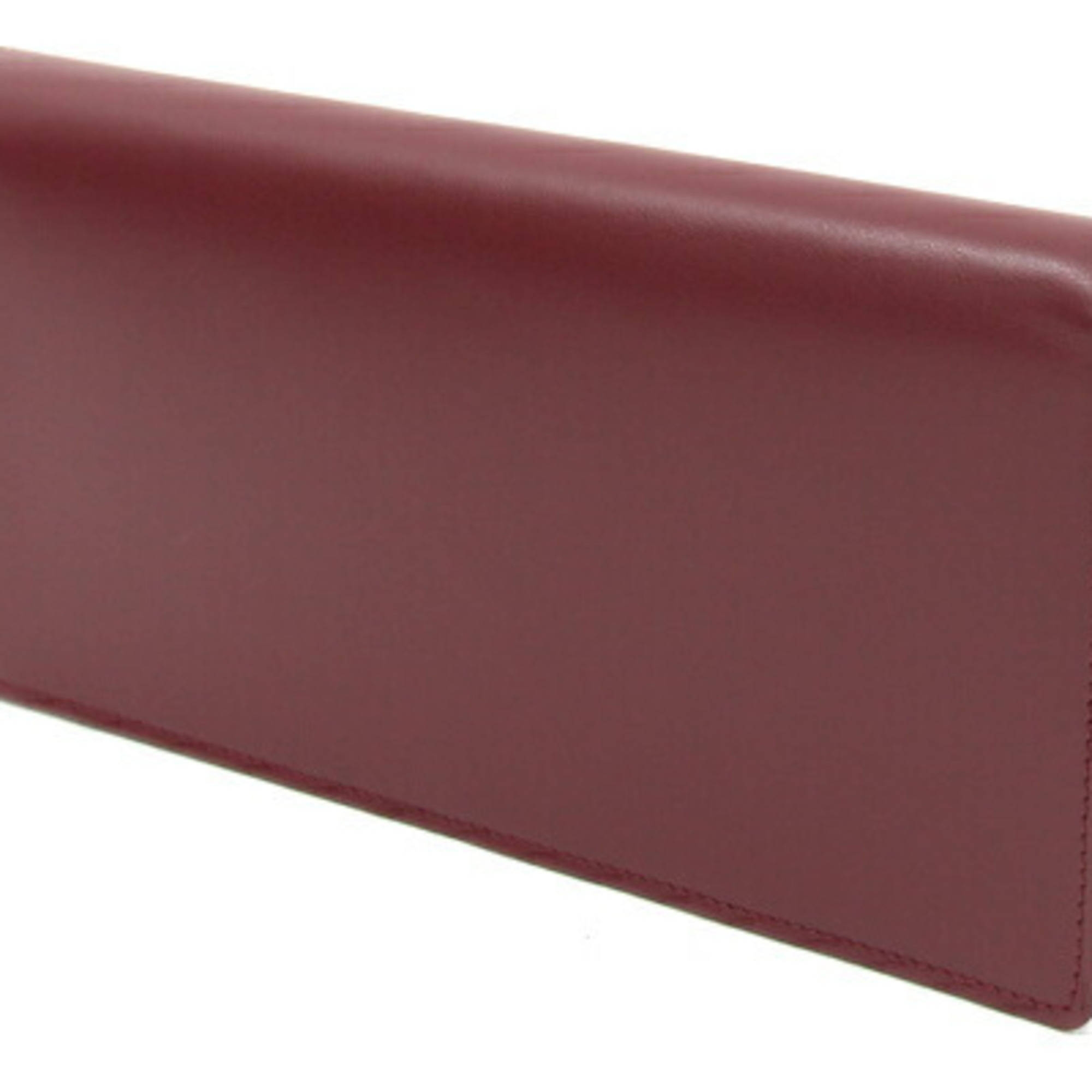 Cartier Bi-fold Long Wallet Must L3000466 Bordeaux Leather Women Men