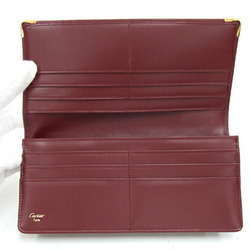 Cartier Bi-fold Long Wallet Must L3000466 Bordeaux Leather Women Men