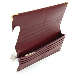 Cartier Bi-fold Long Wallet Must L3000466 Bordeaux Leather Women Men