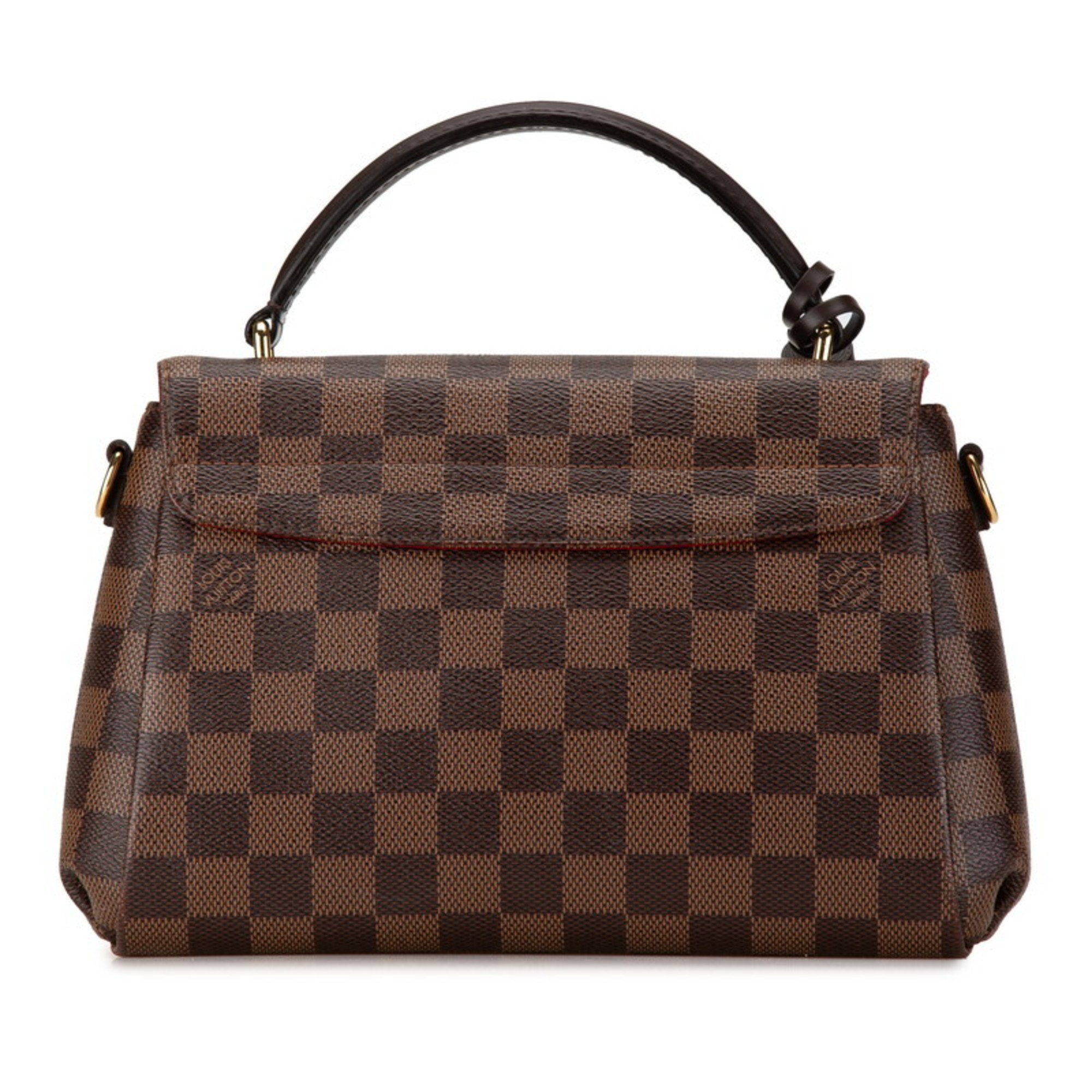 Louis Vuitton Damier Croisette PM Handbag Shoulder Bag N53000 Brown PVC Leather Women's LOUIS VUITTON