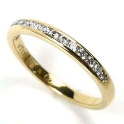 TIFFANY&Co. Tiffany K18YG Yellow Gold Half Circle Channel Setting Diamond Ring, Size 8, 1.9g, Women's