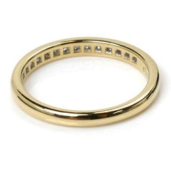 TIFFANY&Co. Tiffany K18YG Yellow Gold Half Circle Channel Setting Diamond Ring, Size 8, 1.9g, Women's