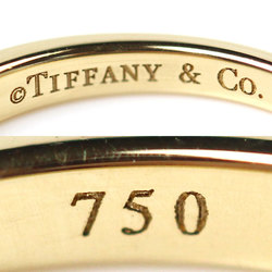 TIFFANY&Co. Tiffany K18YG Yellow Gold Half Circle Channel Setting Diamond Ring, Size 8, 1.9g, Women's