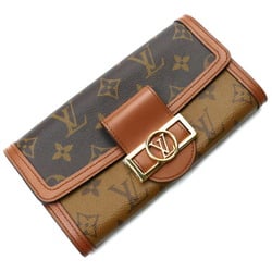 LOUIS VUITTON Louis Vuitton Portefeuille Sarah Dauphine Long Wallet Monogram Reverse M46645 Women's