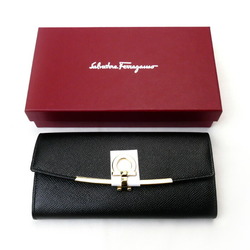 Salvatore Ferragamo Gancini Long Wallet Black 22D150 683312 Women's