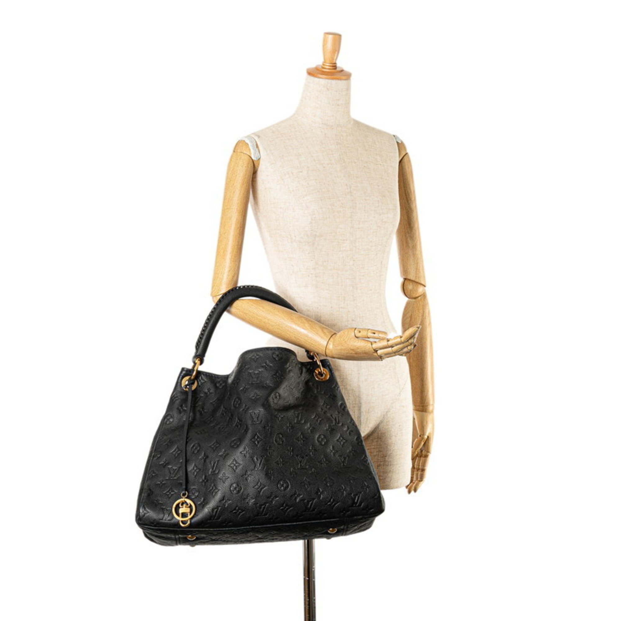 Louis Vuitton Monogram Empreinte Artsy MM Shoulder Bag M41066 Noir Black Calf Leather Women's LOUIS VUITTON