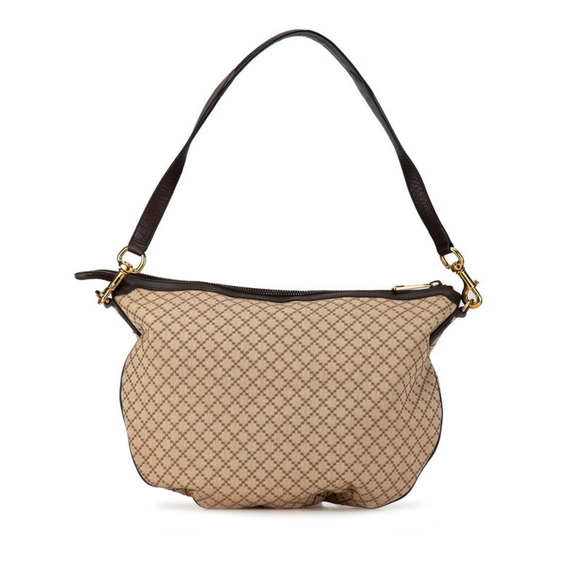 Gucci Diamante Tote Handbag Bag 251831 Beige Brown Canvas Leather Women's GUCCI