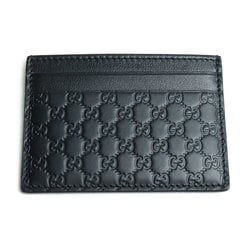 GUCCI Micro Guccissima Card Case Black 262837 Outlet Men's