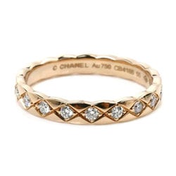 CHANEL K18PG Pink Gold Coco Crush Ring J11786 Diamond Size 14 55 3.4g Women's