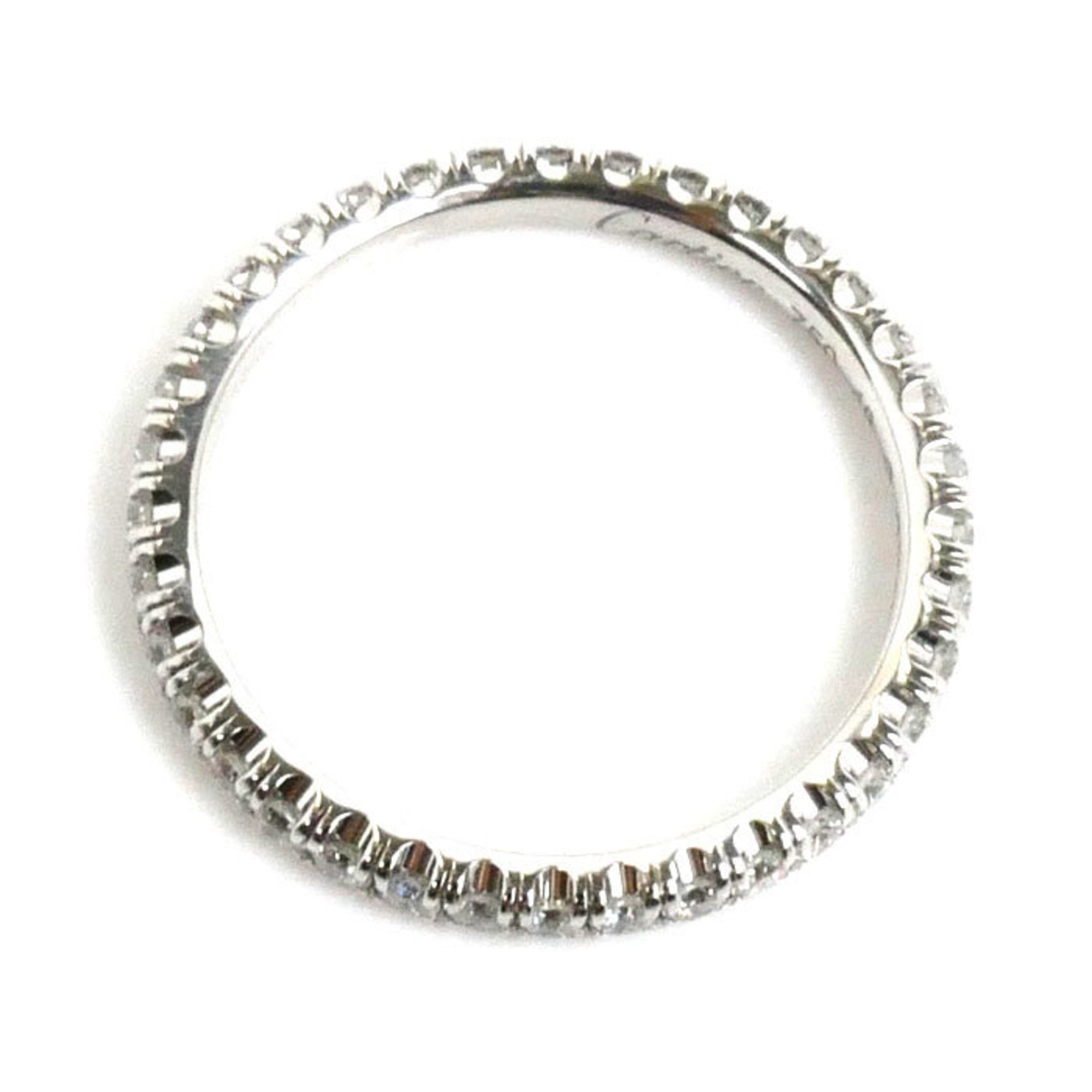 CARTIER K18WG White Gold Full Eternity Ring B4077948 Diamond Size 7.5 48 1.6g Women's